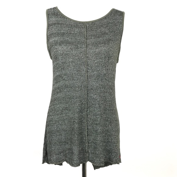 Hard Tail Tops - Hard Tail Stretch Top Lg Green White Split Back